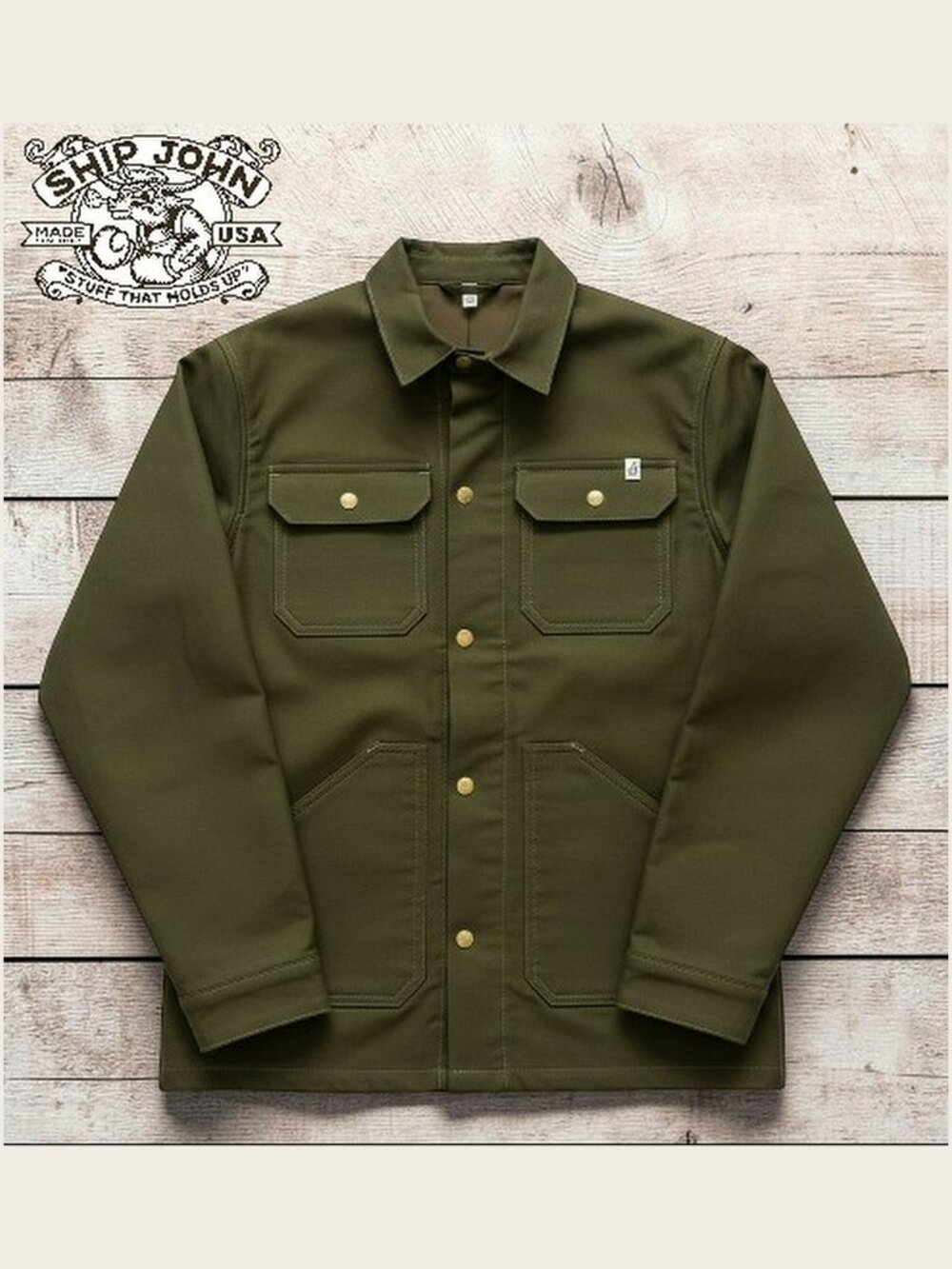 Ship John Wills Jacket Jungle Cloth Medium Regular Limited Anniversary Made USA